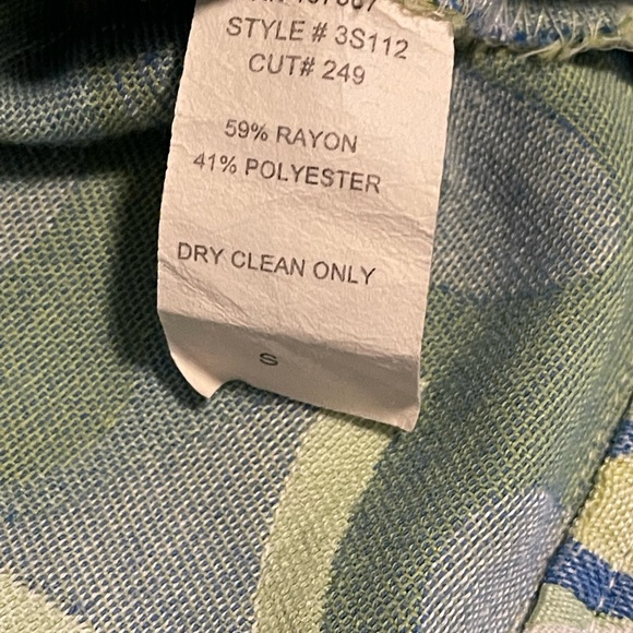 3 Sisters Green and Blue Patterned Jacket and Jean set. In like new condition. - Picture 8 of 12